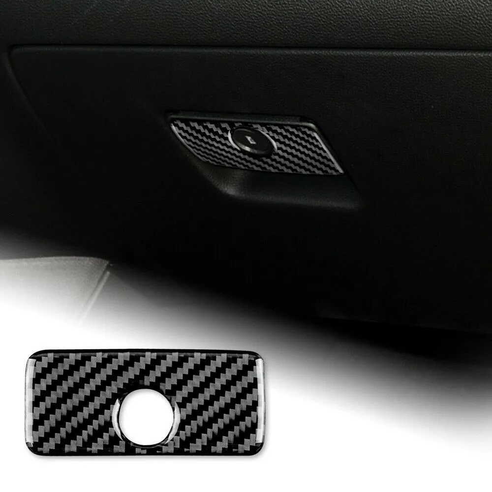 

Black Storage Box Handle Cover Carbon Fiber Nice Textures Sticker 1PCS