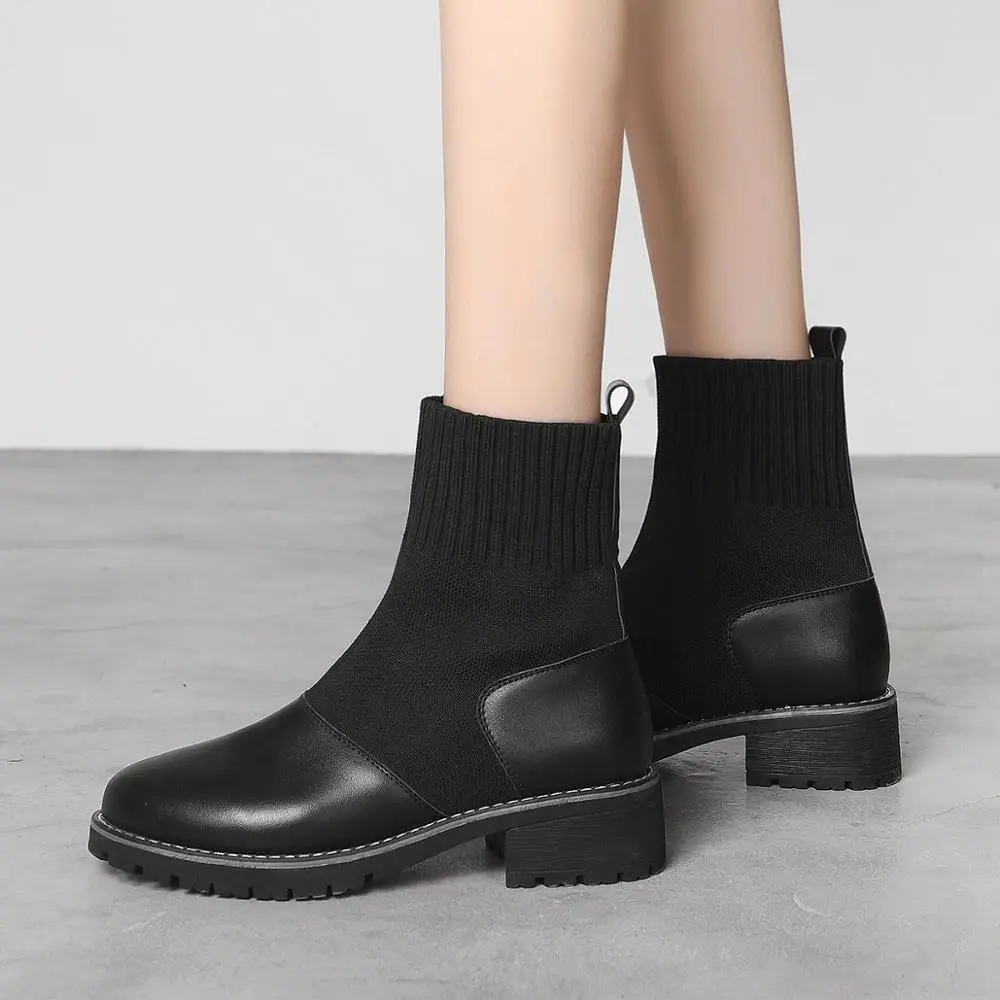 Женские ботинки носки осенне зимние водонепроницаемые женские эластичные
