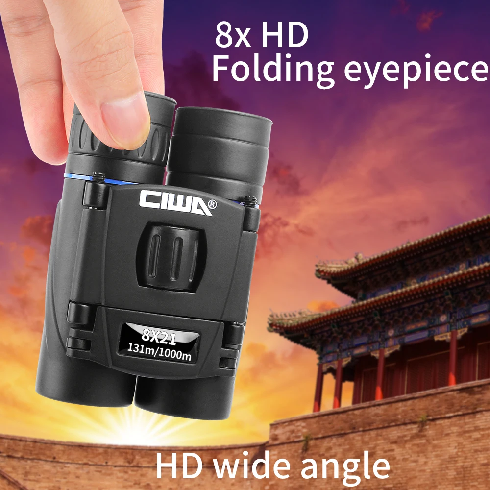 

Binoculars 8x21 Monocular vision king Professional telescopic Binoculars Hunting Outdoor Sports wildlife climbing Telescope