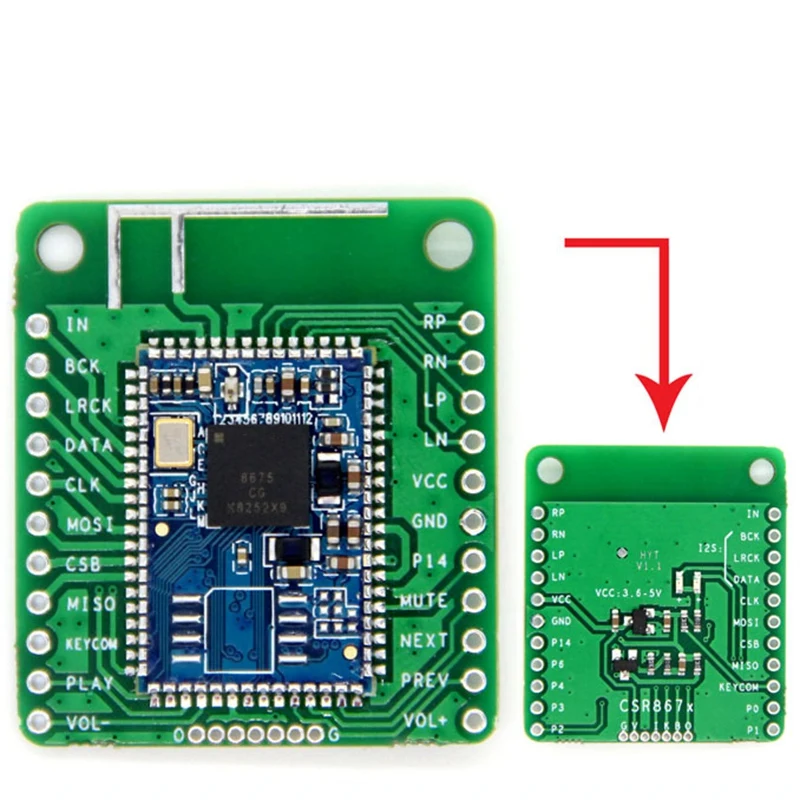 CSR8675 Bluetooth V5.0 Low Power Audio Module APTX-HD Lossless Compression Analog Output |