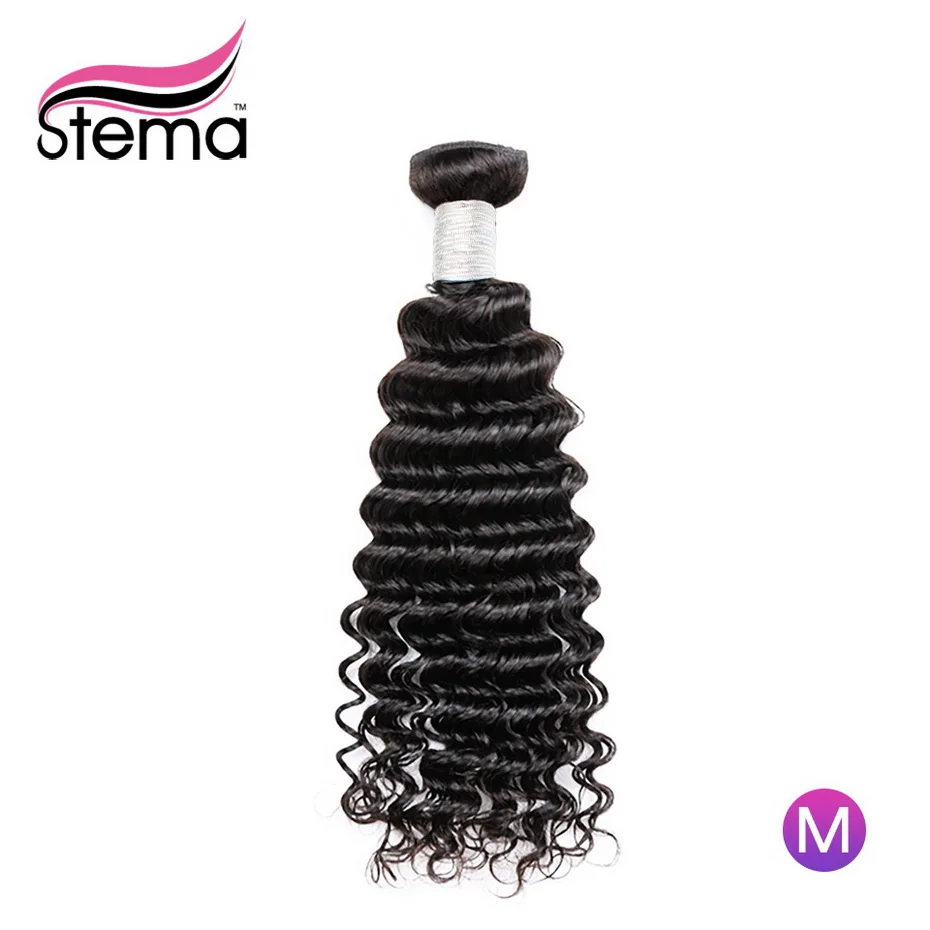 Stema Малайзии глубокая волна человеческих волос пучки 1/3/4 Связки 100% человеческие
