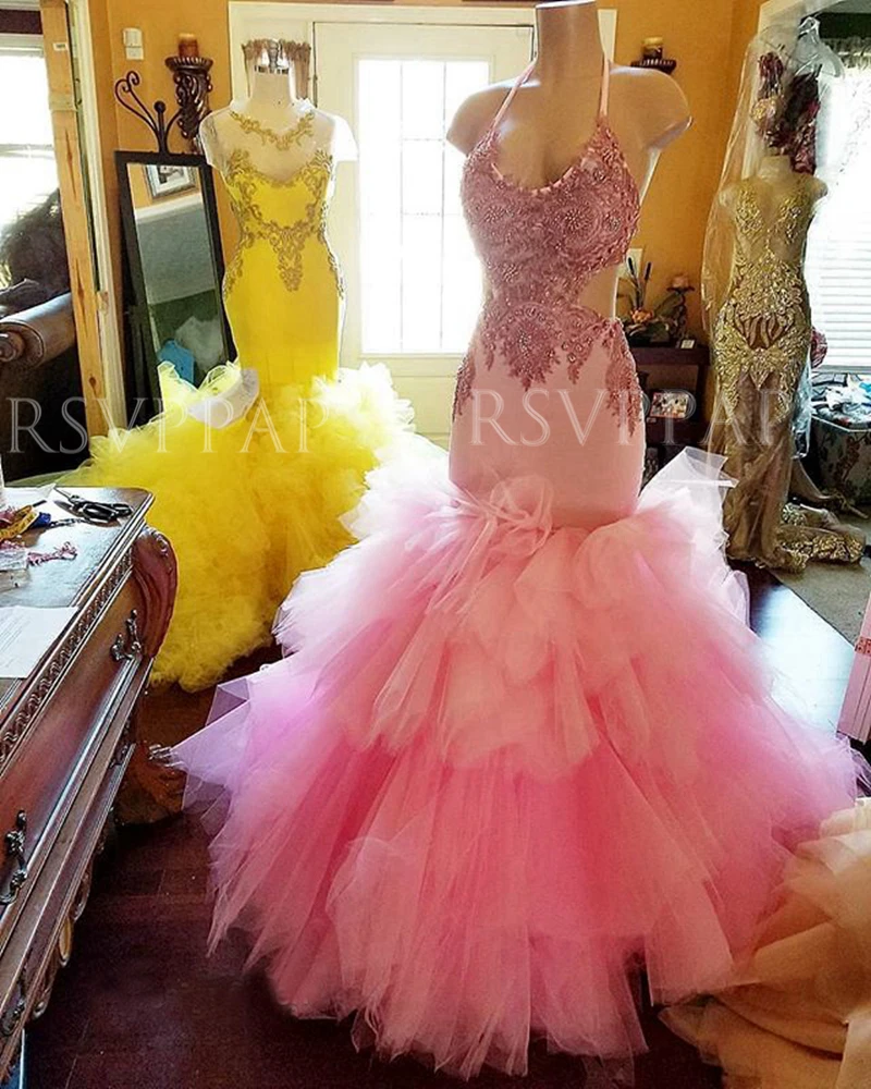 Реальное изображение платье для выпускного вечера es 2021 Русалка Стиль с лямкой на