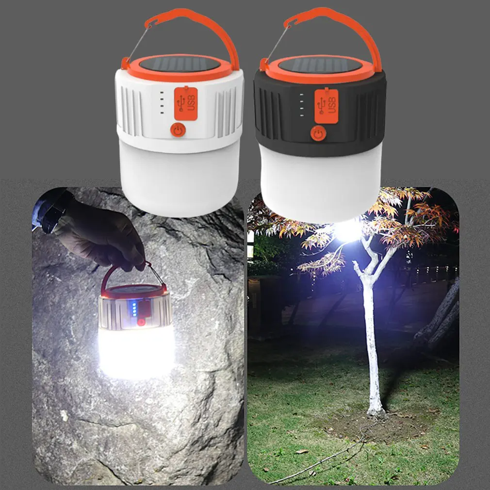 

Светодиодный уличсветильник фонарь на солнечной батарее, 300 Вт, водонепроницаемый портативный фонарь для кемпинга, фонарик для палатки, ноч...