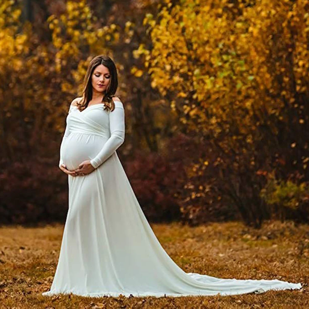 Кружевное платье для беременных с v образным вырезом реквизит фотосъемки длинные