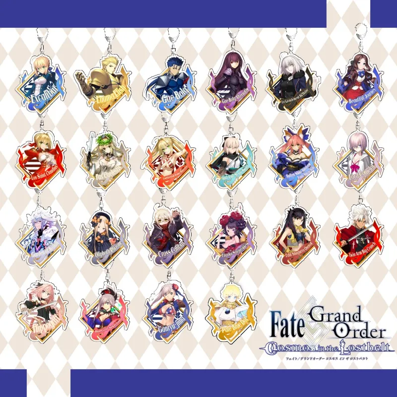 Fate/Grand Order Anime FGO Mash Romani Gilgamesh Enkidu Merlin Ishtar Ushiwakamaru Gorgon Quetzalcoat Ereshkigal acrylic Key cha