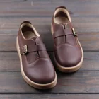 Женские мокасины из 100% натуральной кожи, на платформе, со шнуровкой, удобная обувь на плоской подошве