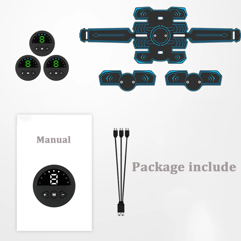 

Electric Abdominal Muscle Stimulator EMS Trainer Toner Abdomen Muscle Stimulation Abs Fitness Equipment For Arm Leg Back Massage