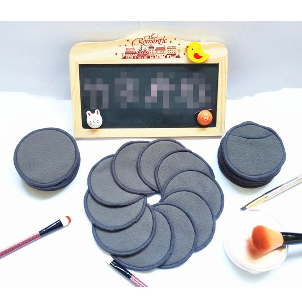 

12pcs Bamboo Fiber Cleaning Pads Reusable Facial Makeup Remover Pads for Lady Girls
