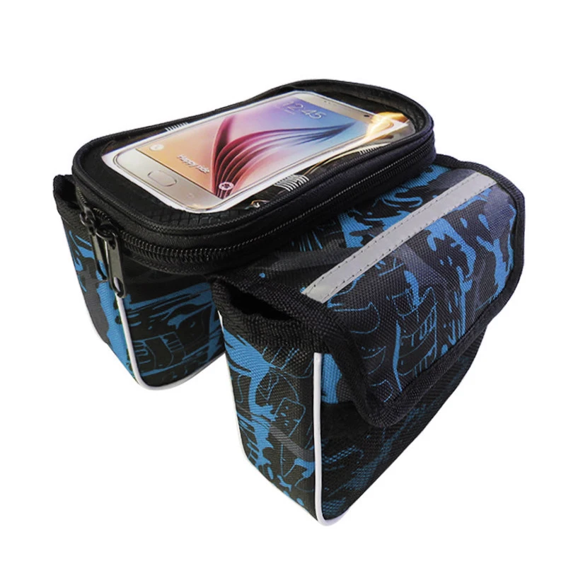 

Bicycle Bag Front Frame MTB Bike Bag Double Side Bags Outdoor Waterproof Touch Screen Top Tube Phone Bag Cycling Accessories
