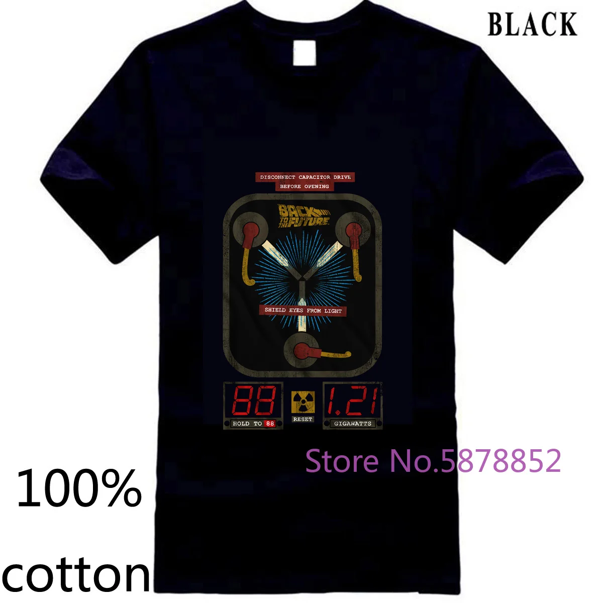 Лицензированная Мужская и женская футболка Back To Future Flux футболки топы из 100% хлопка