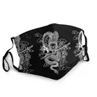 Китайский дракон, неодноразовая маска для лица унисекс, японская Восточная мифическая защита от пыли, респиратор, маска для рта