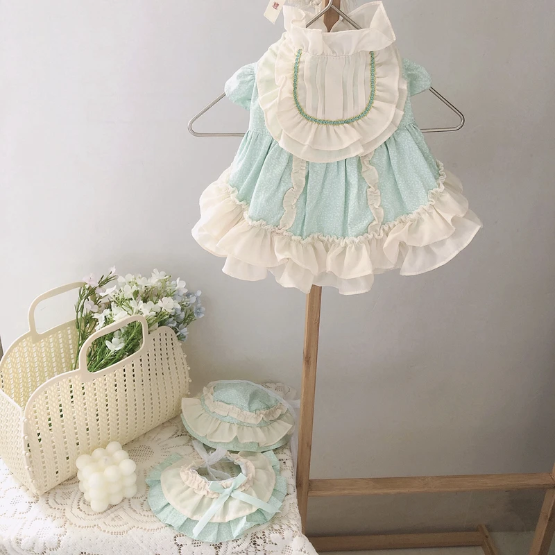 

New Summer Dog Dress Lolita Maid Thin Cute Princess Dresses Cats Puppy Pet Clothing Pomeranian Corgi Teddy Poodle Dog Clothes