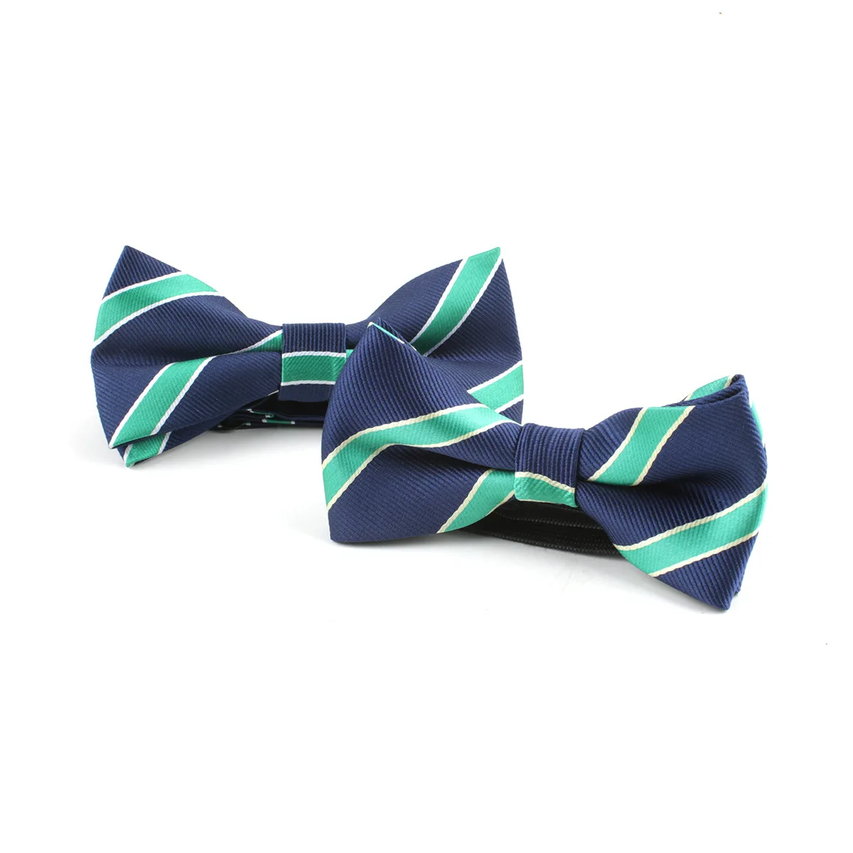 

Linbaiway Adult Children Bow Tie Set Polyester Jacquard Men's Striped Bowtie Boys Grils Baby Children Bowtie Set Custom Logo