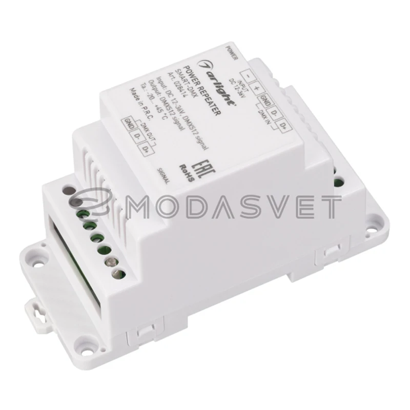 Усилитель SMART-DMX (12-36V 1CH DIN) ( IP20 Пластик 5 лет) 028414 | Освещение