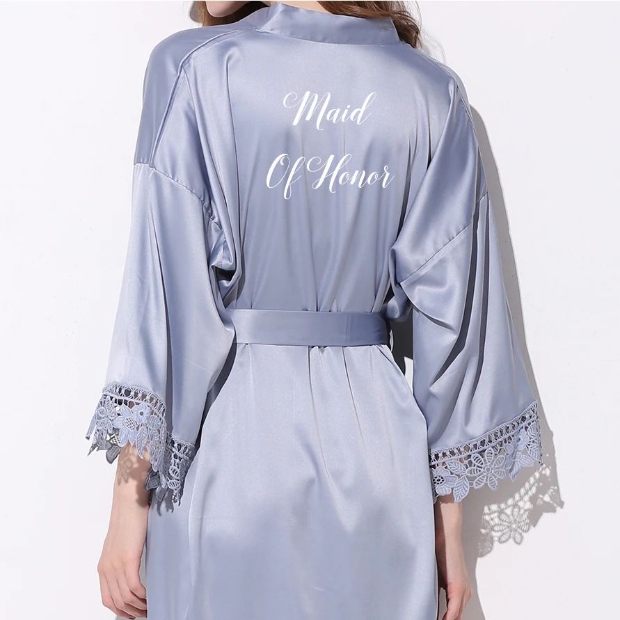 Матовый сатиновый кружевной банный халат большого размера платье для невесты