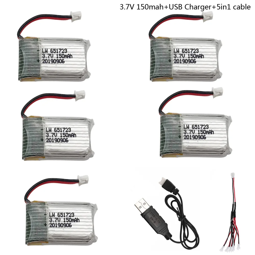 3 7 В 150 мАч lipo аккумулятор с зарядным устройством USB комплект для квадрокоптера H20