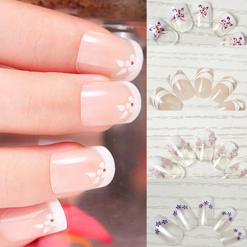 24 шт. накладные ногти средней длины с полным покрытием|Накладные ногти| |