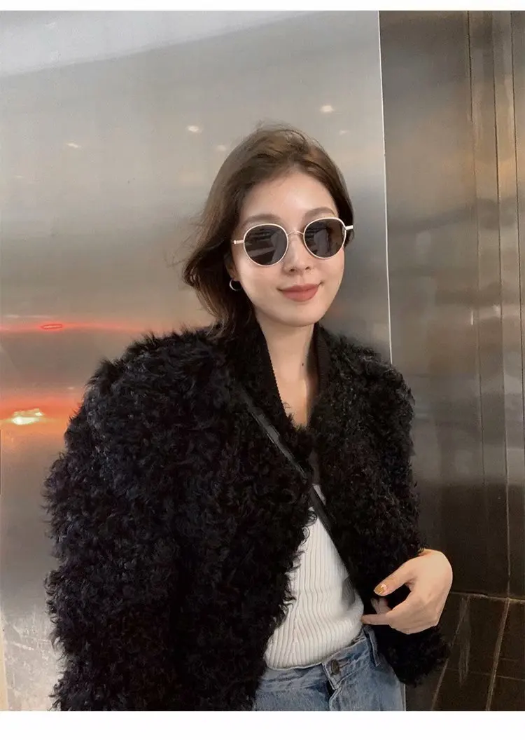 

Women Autumn Winter Teddy Curl Cardigan Jacket Loose Coat Button Fashion Coats Clothing