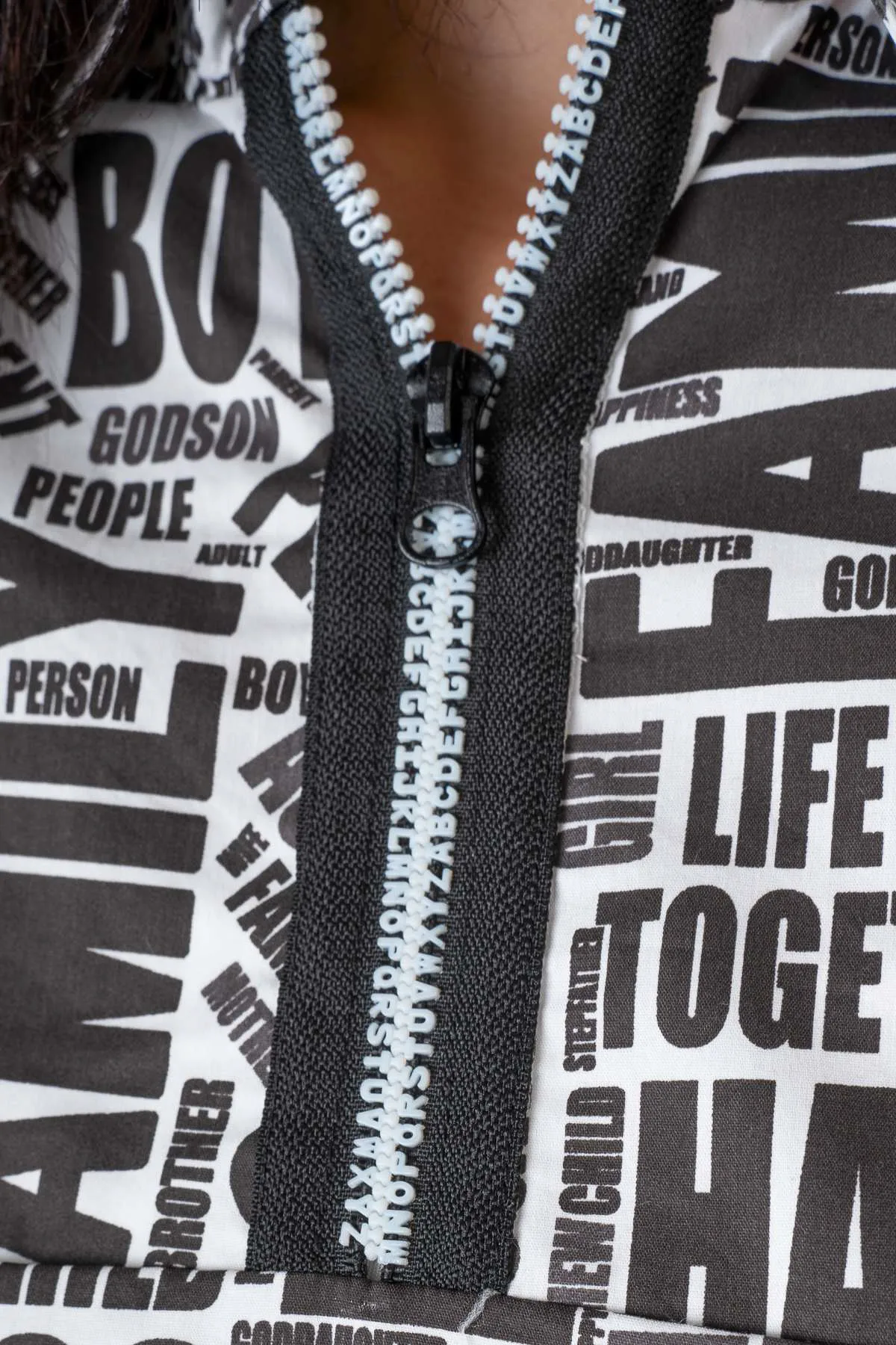 

Written with Zipper Detail Shirt