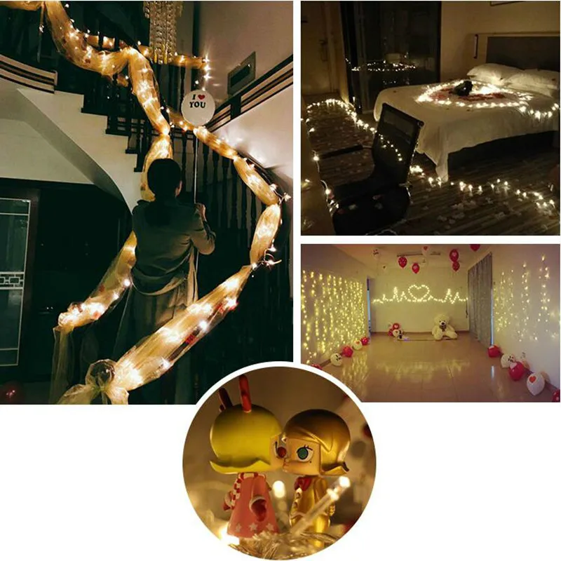 Рождественская сказочная гирлянда с питанием от батареи светодиодная 2 м 3 4 5 10