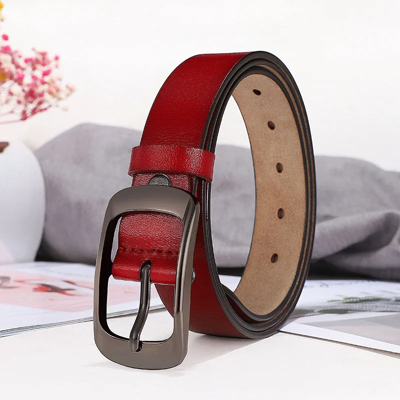 

Belt Men's Leather Automatic Buckle Belts For Young People Simple High-end Leather Pants Belts For Men And Women PD304