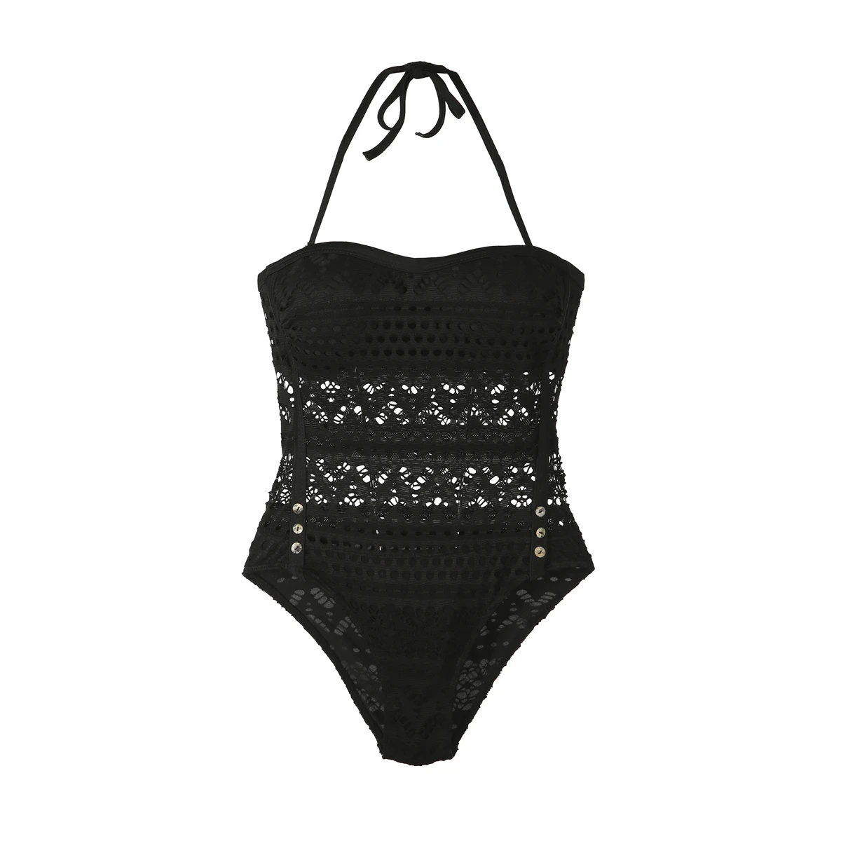 Сексуальный женский бикини бандаж пуш ап купальник кружевной цельный пляжная