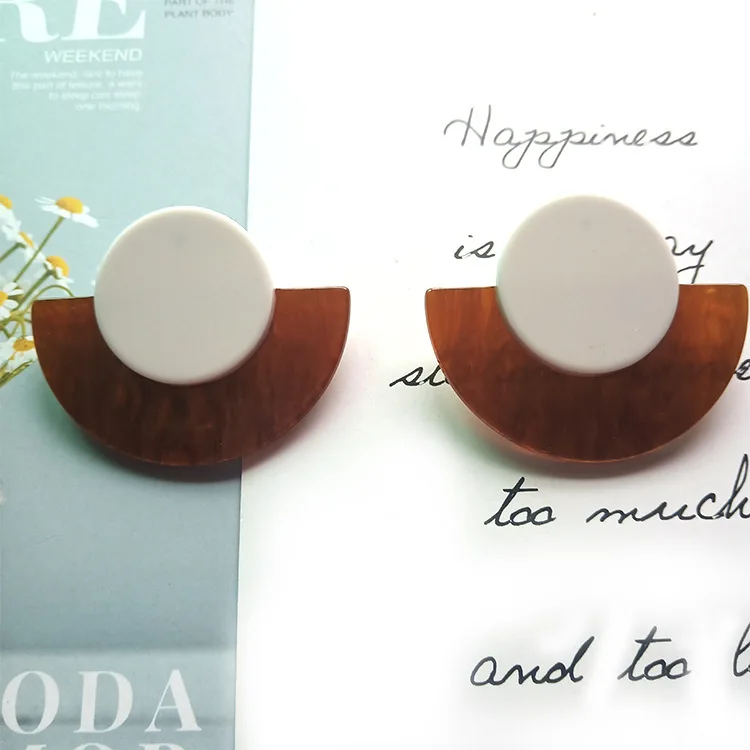 Акриловые ацетатные серьги для женщин серьги-гвоздики богемные большие