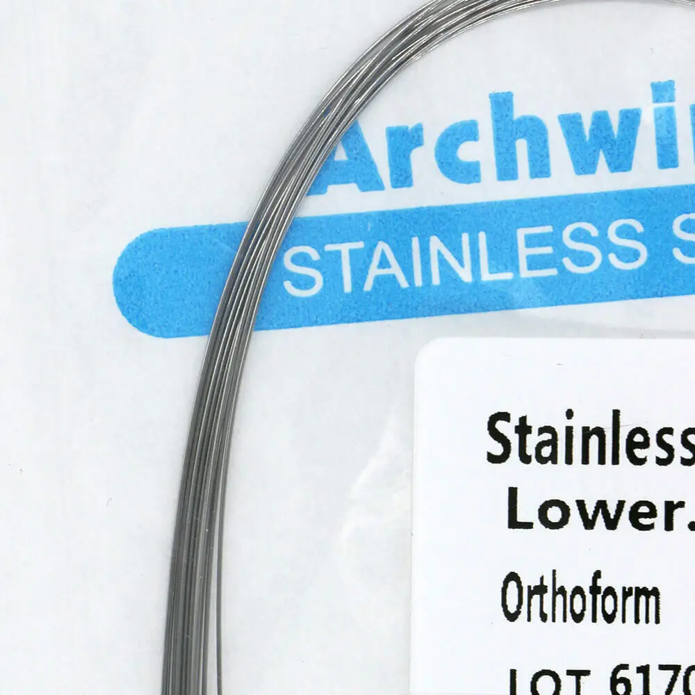 Зубная ортодонтическая проволока нержавеющая сталь круглая овальная форма 10 шт.