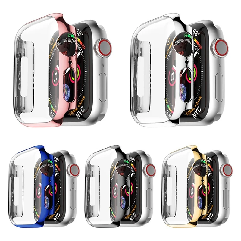 Защитный чехол для Apple Watch Series 4 3 2 1 защита Hoesje 38 мм 40 42 44 чехлы противоударный