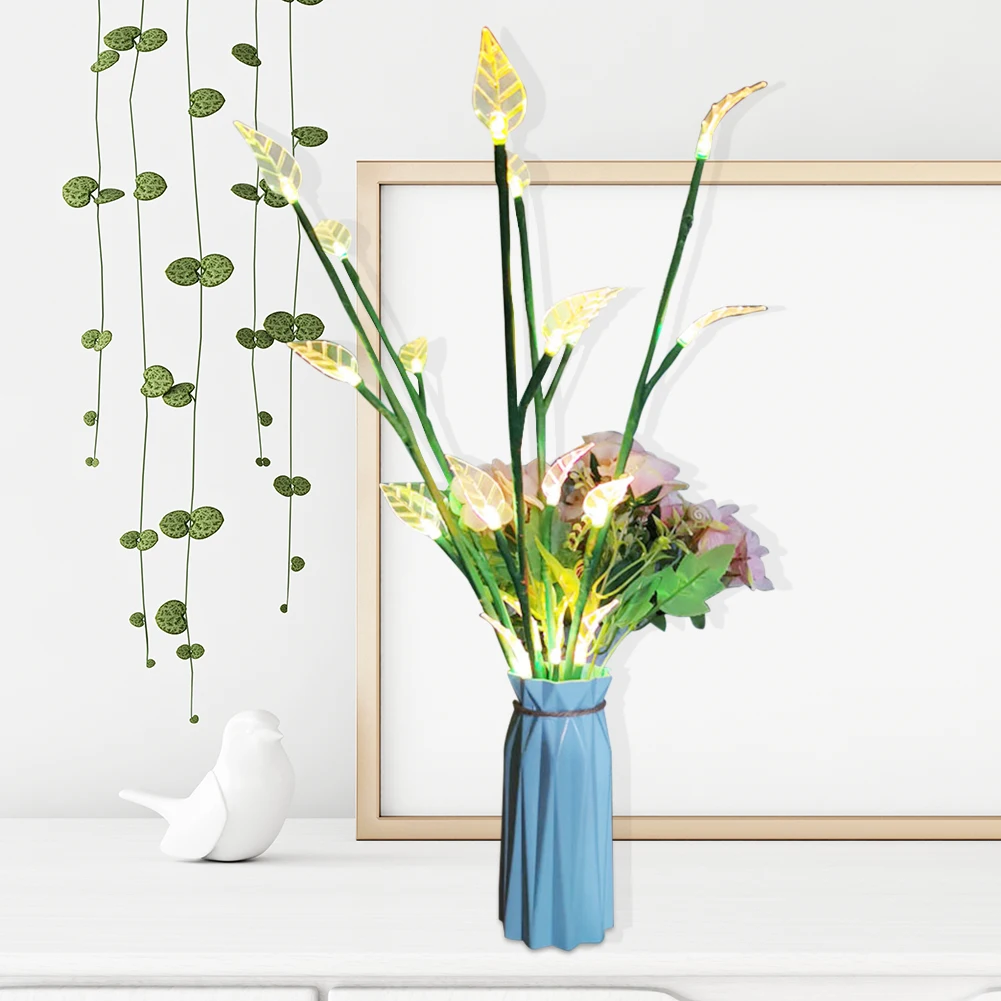 

Simple Desktop Luminous Ornament Lamp Copper Wire Indoor Household Vase Tree Night Lamp for Christmas Decoration