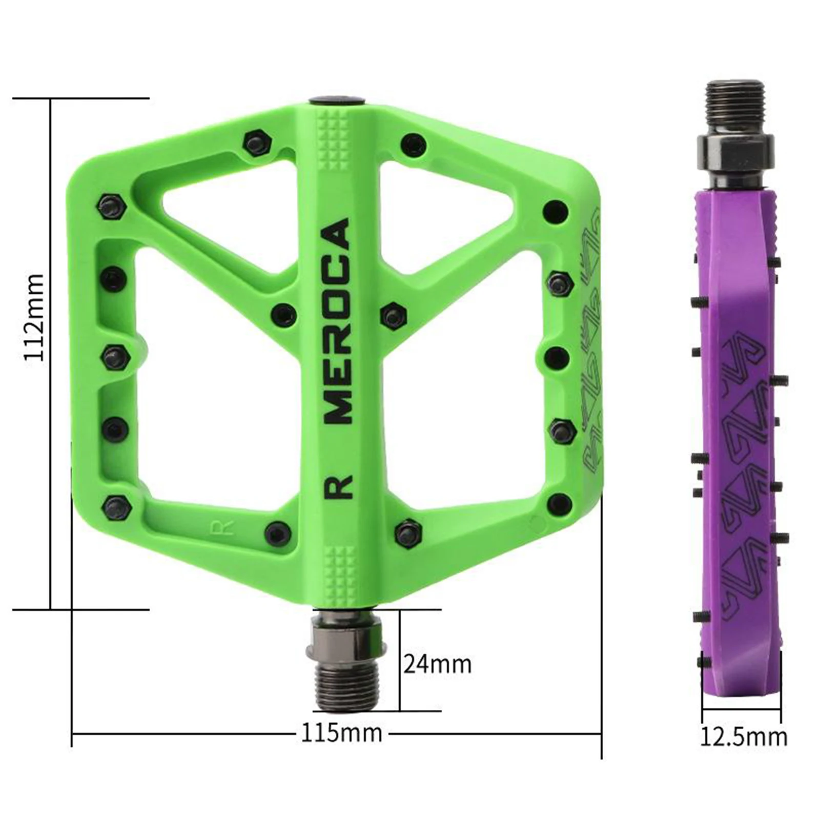 

Bicycle Mountain Bike Pedals BMX Sealed Bearing 9/16'' Wide Platform Red
