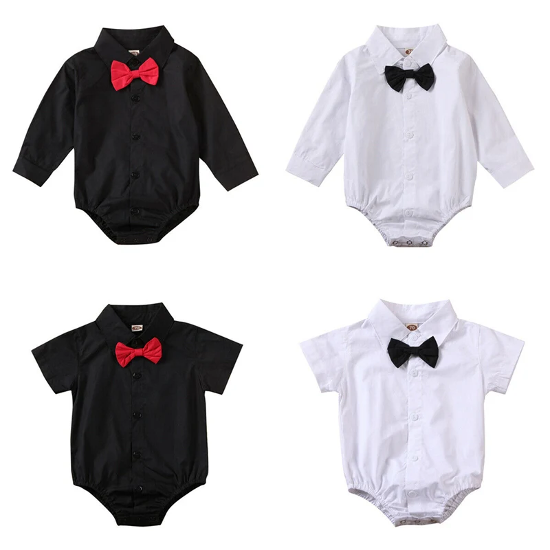 2020 NEW Toddler Newborn Baby Kid Boy Clothing Casual Gentleman Bowknot Rompers Jumpsuit Gift |