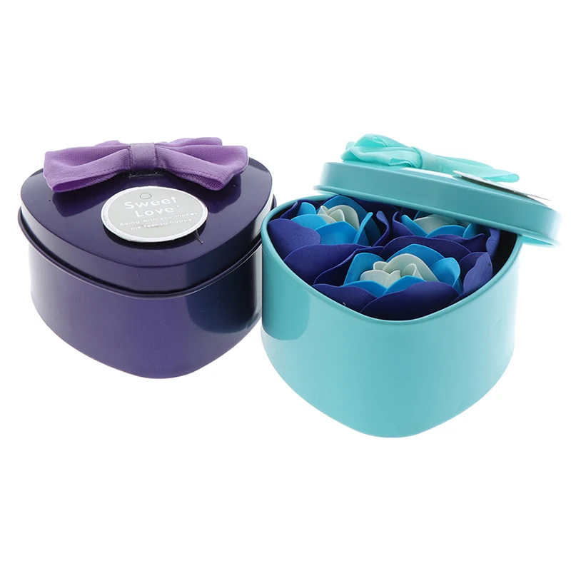 

3Pcs/lot Rose Flower Soap Heart Scented Bath Body Petal Rose Flower Soap Wedding Decoration Gift Best For Lovers