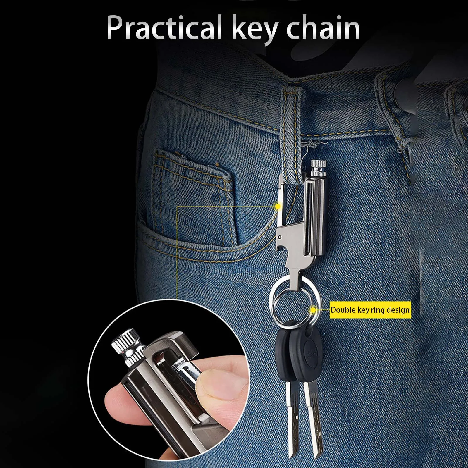 

Waterproof Lighters Portable Lighter Bottle Keychain With Containing Cotton Core Outdoor Camping BBQ Cigarette Accessories