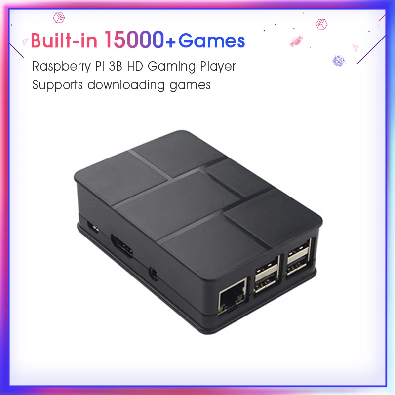 

Built-in 15000+Games Retro TV Video Game consoles Raspberry Pi 3B HD Gaming Player supports downloading games