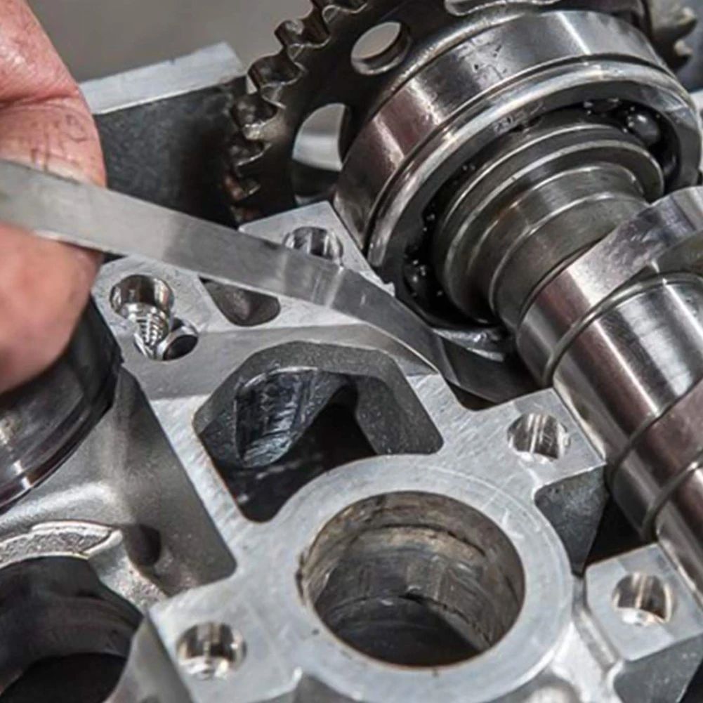 

Feeler Gauge Valve Offset Feeler Gauge Elbow Standard Metric Stainless Steel for Measuring Gap Width Thickness 16PCS