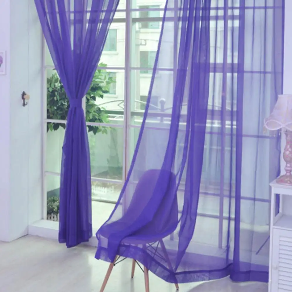 

100x200cm Drapes Sheer Curtain Backdrops Home Decor Pure Color Indoor Outdoor Wedding Party Family Patio Lawn Decoration