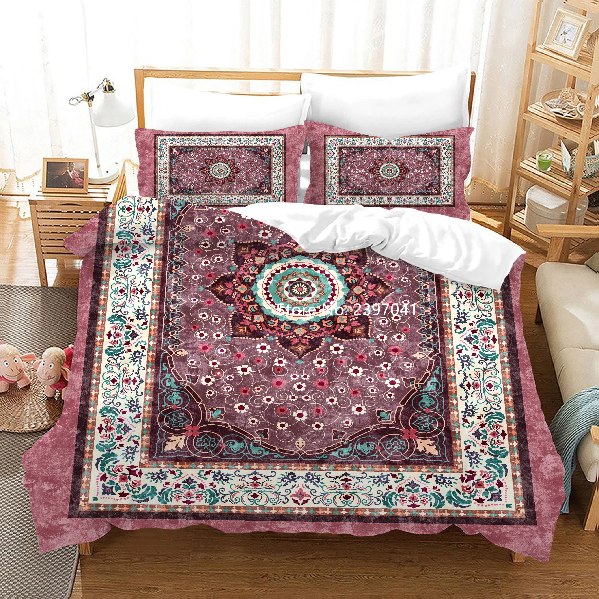 

Persian Style 3D Printed Bedding Set Duvet Cover Pillowcase Home Textile Knitwear Adult Bedroom Decoration Deluxe Full Size