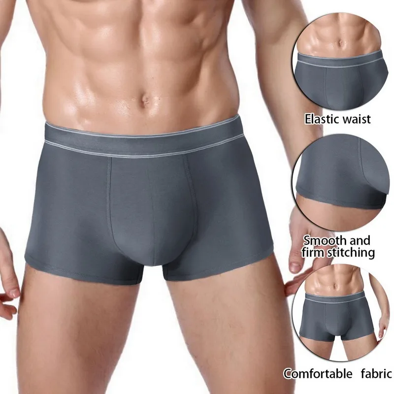 

Men's underpants boxers Cotton Breathable boxer men Solid Underpants Winter Stretch Comfortable Plus Size Boxer Short Large size