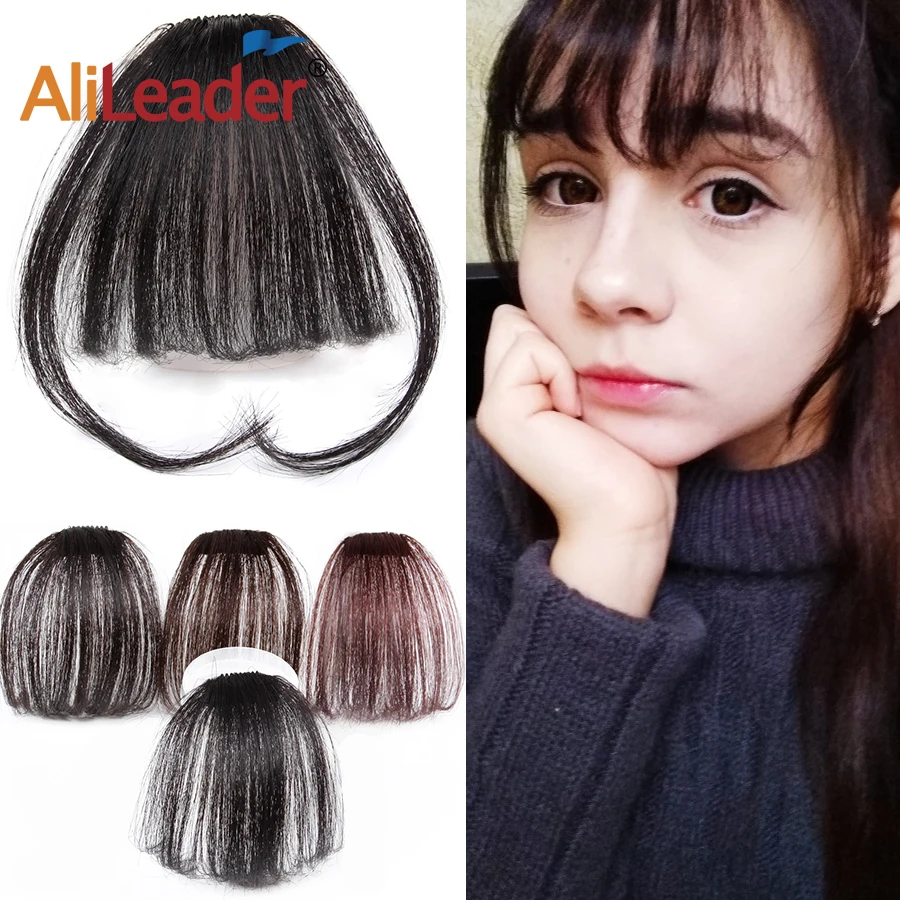 Alileader, тупые натуральные волосы, короткая челка, бахрома, термостойкие для женщин, синтетические накладные волосы, челка, женские волосы