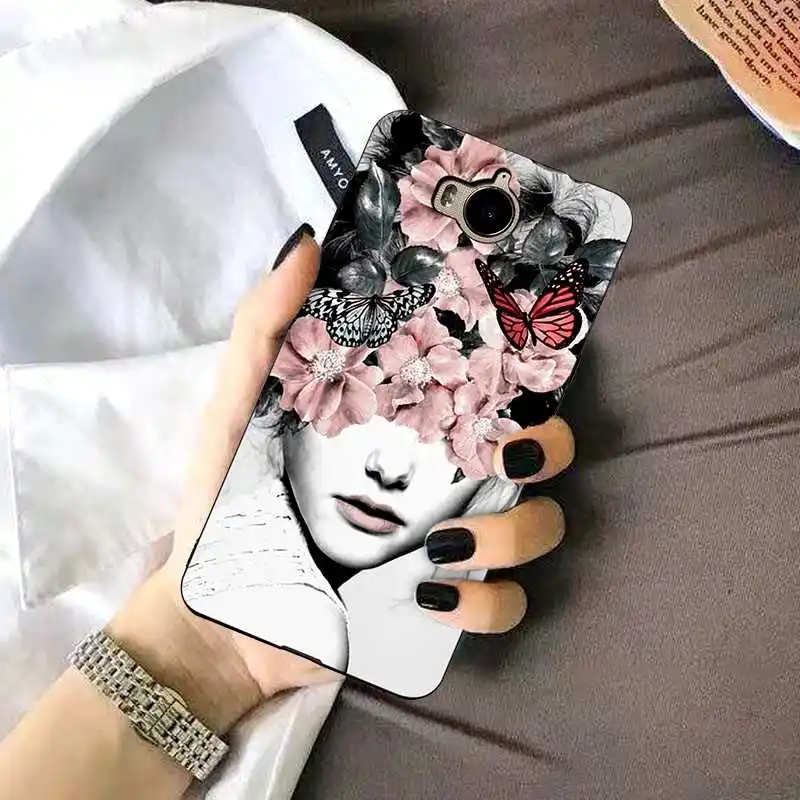 Fashion YJ Pattern Soft TPU 5.0&quotFor Huawei Y6 2017 Case For Cell Phone Cover |