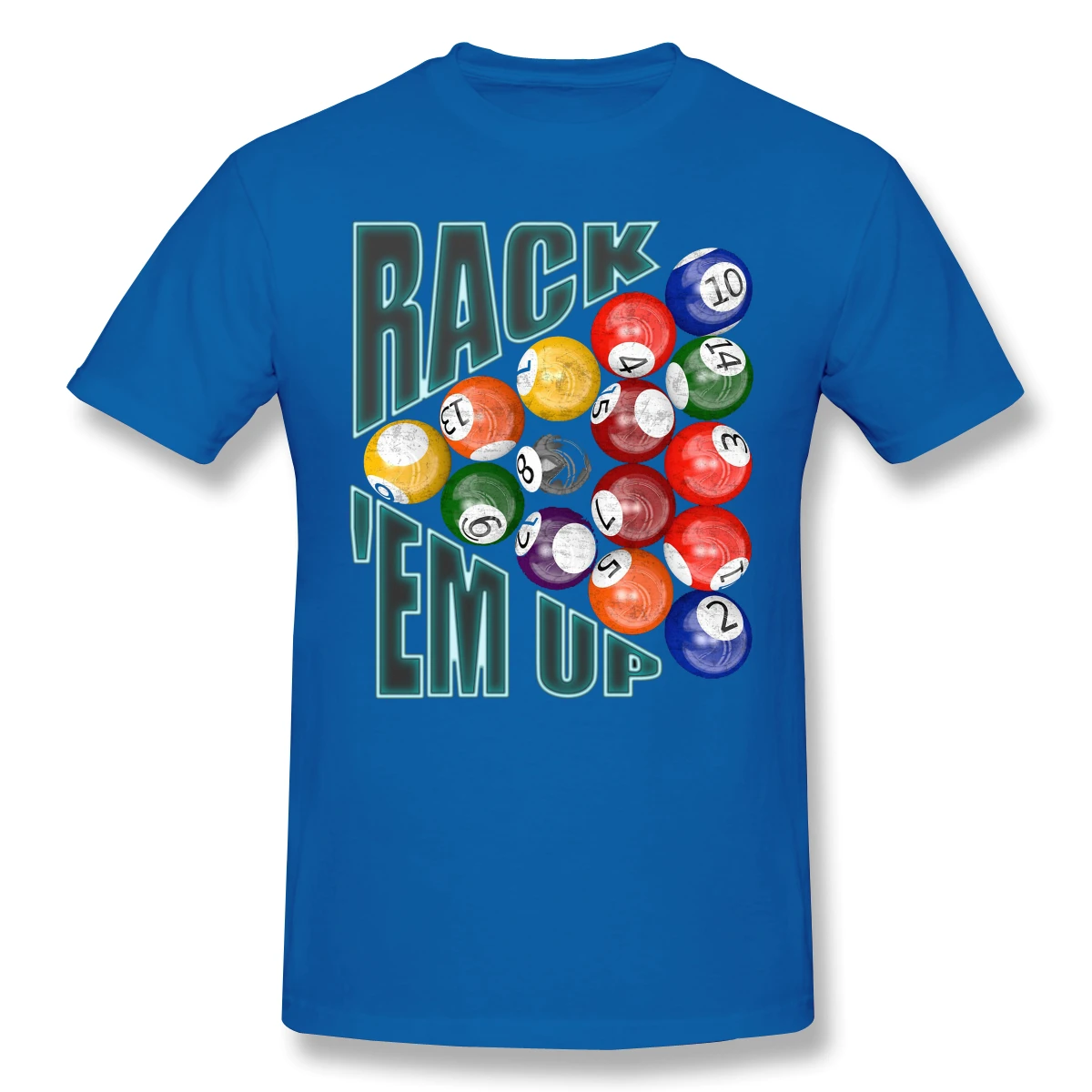 

Men Clothing Billiard T-Shirt Rack Em Up Fashion Short Sleeve