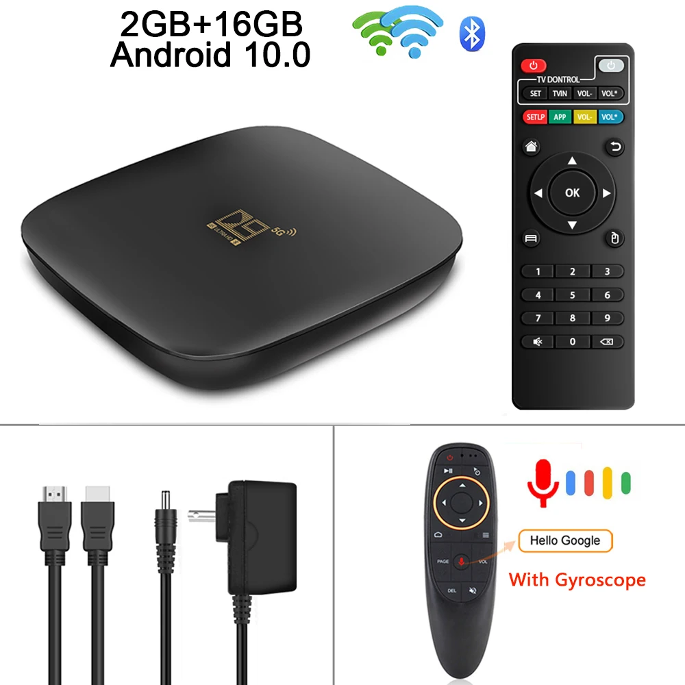D9 Android 10.1 Smart Box HD 3D 1080P Quad Dual-band High Definition Set-top Box 2.4G 5G WIFI Bluetooth Home Smart Media player