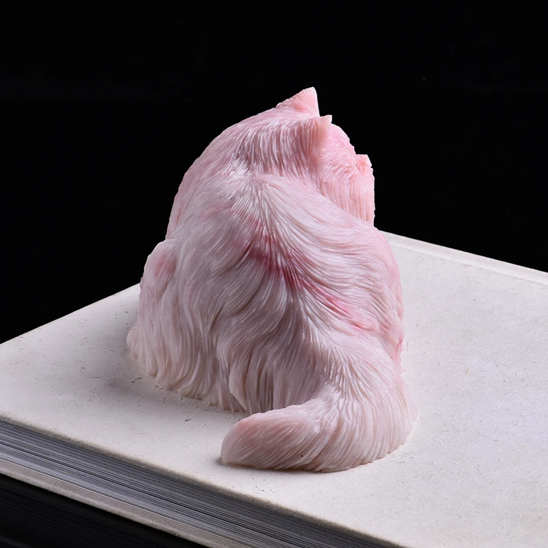 1 шт. натуральная каменная кошка кристалл минеральные украшения милый
