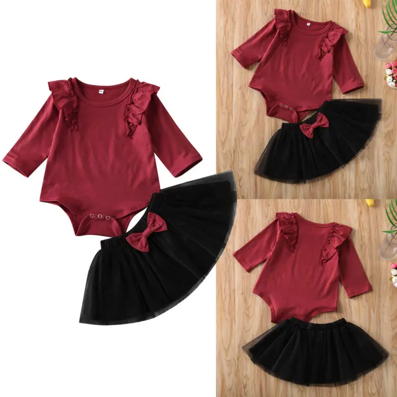 

2 шт., Детский комбинезон с юбкой-пачкой и фатиновой юбкой