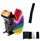 12 шт флэш-Цвет карты рассеиватель софтбокс Освещение Гель фильтр для Камера