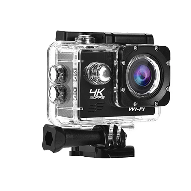Продажа Экшн-камера HD 4K/60Fps Wifi 16MP 2.0 LCD 170D объектив на шлем 30M Go Водонепроницаемая профессиональная спортивная камера видеокамера