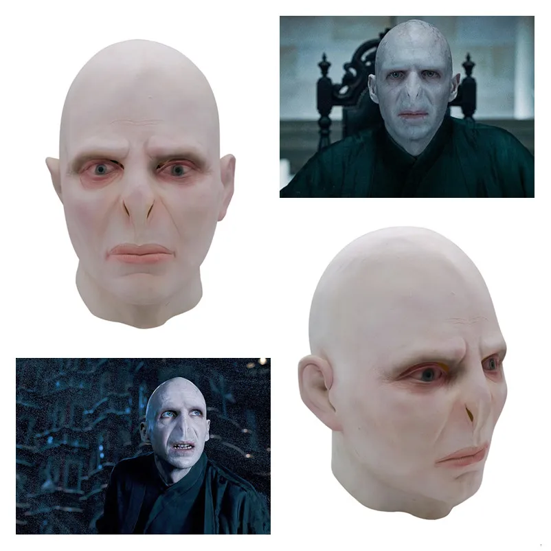 Классический Slytherin Пожиратели смерти босс Лорд Волдеморт косплей маски ребенок латексная маска для взрослых шлем вечерние карнавальные бутафория для маскарада
