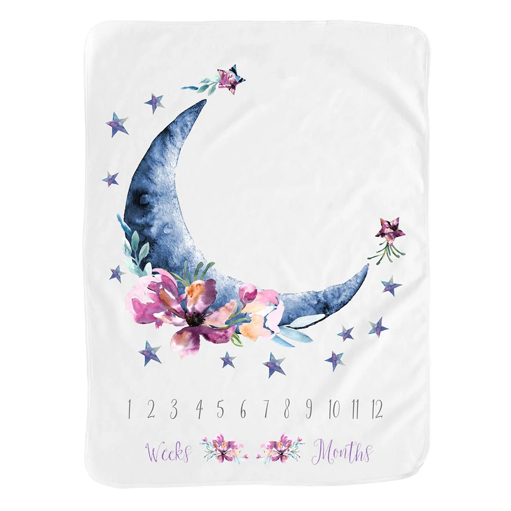 color 8 LOOZYKIT детское ежемесячное одеяло для девочек и мальчиков с цветочными крыльями, рамка для новорожденных, Фотофон, супер мягкая фланелевая - Цвет: color 8