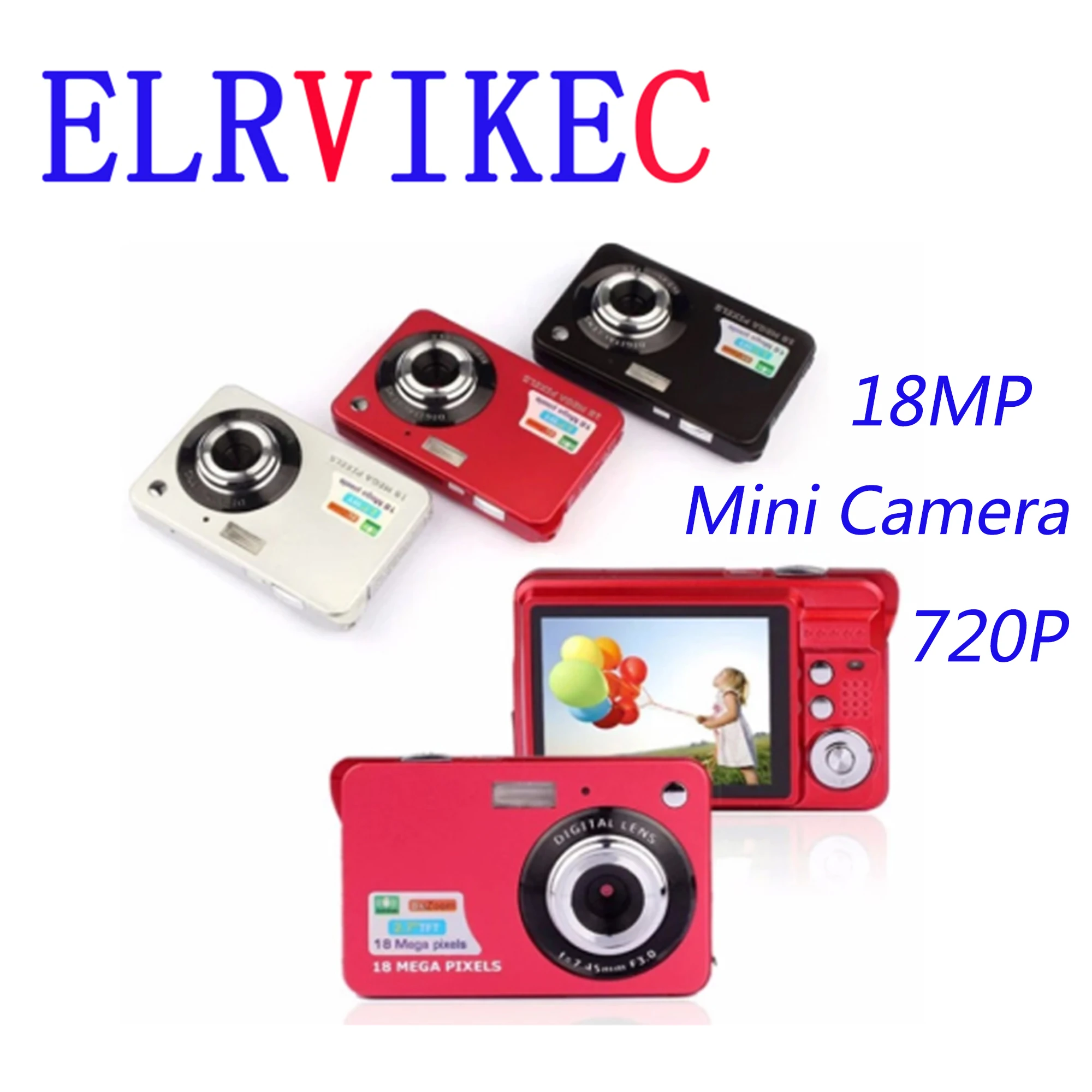 

Мини-камера ELRVIKEC 2021, портативная, 18 МП, TFT, DV, 720P